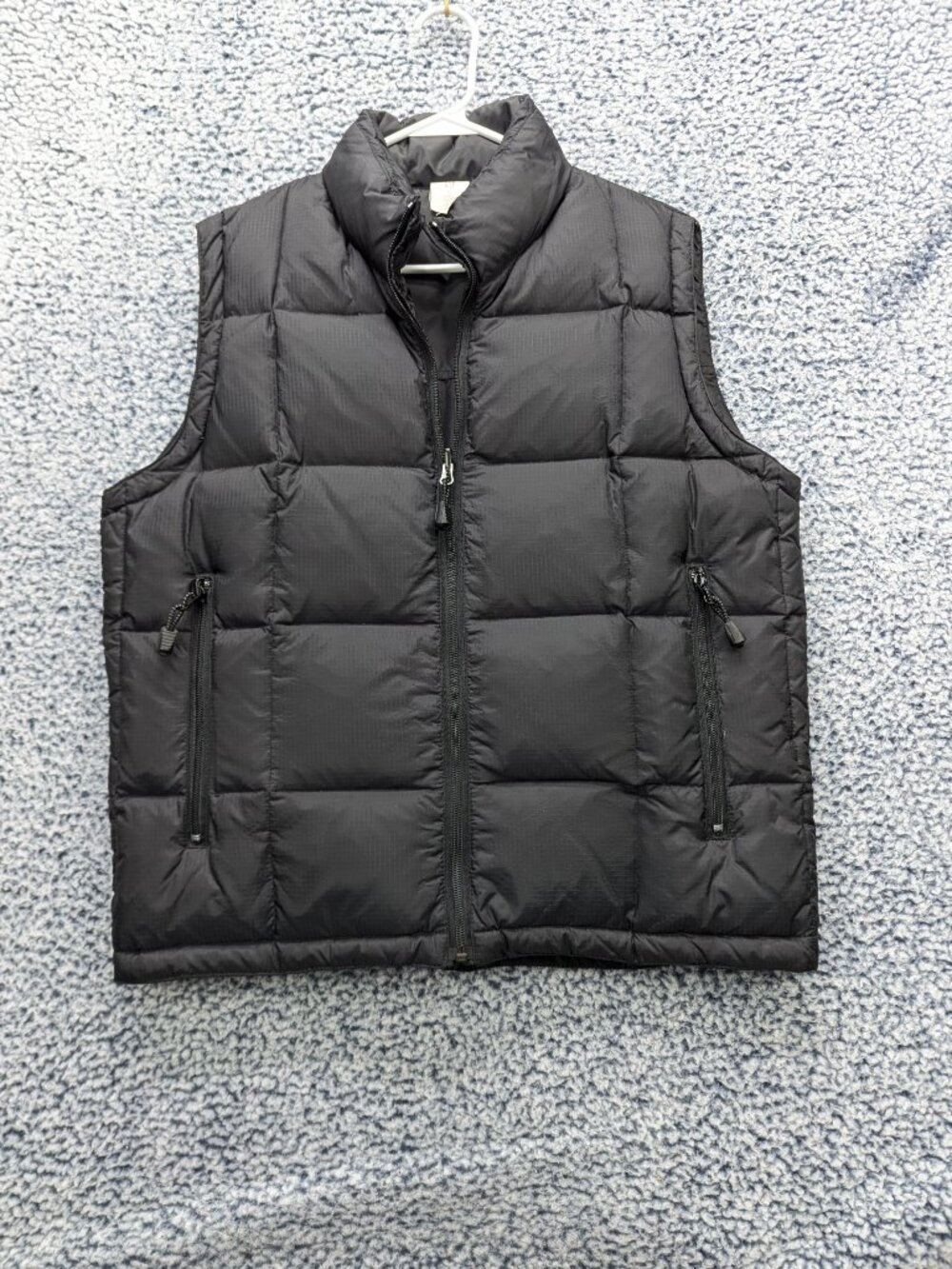 VTG GAP Down Fill Puffer Vest Size XS Full Zip Hiking Gorpcore 90s Oversized BLK